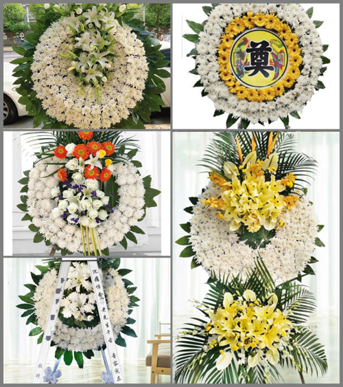 山东青岛胶州市营海街道来福庄村花圈速递